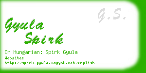 gyula spirk business card
